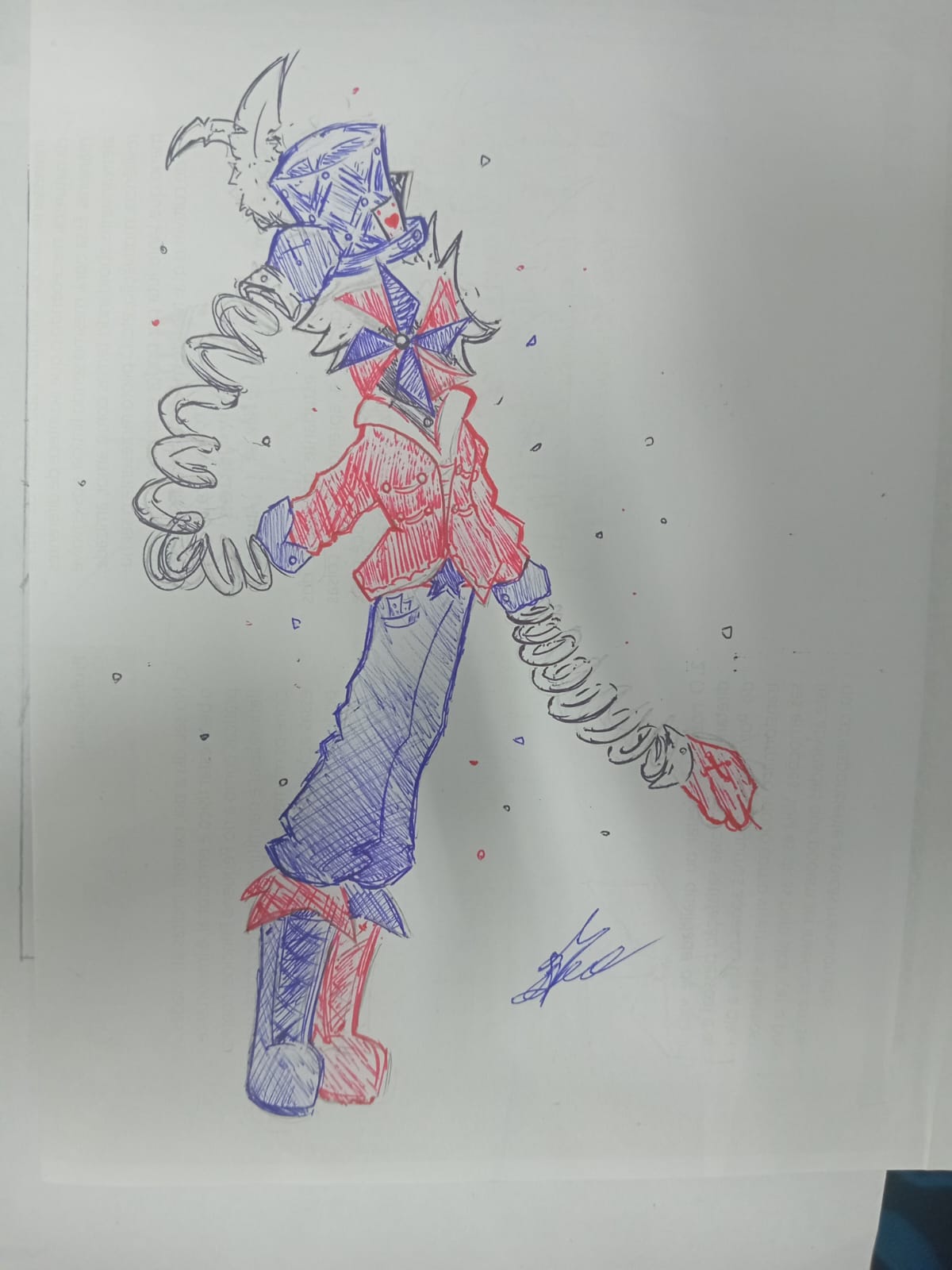 Desenhos aleatórios no papel