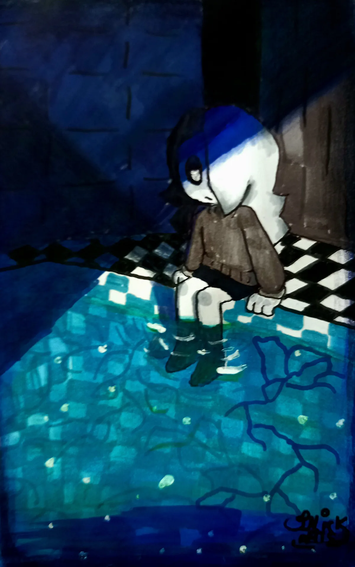 Aproveitando a piscina