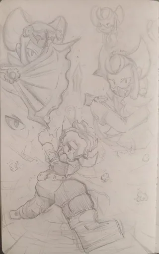 Desenhos do meu sketchbook