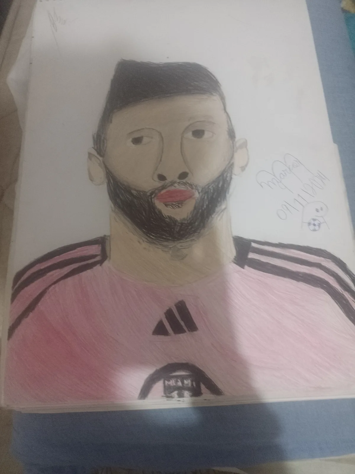 Meu desenho do Messi!!!