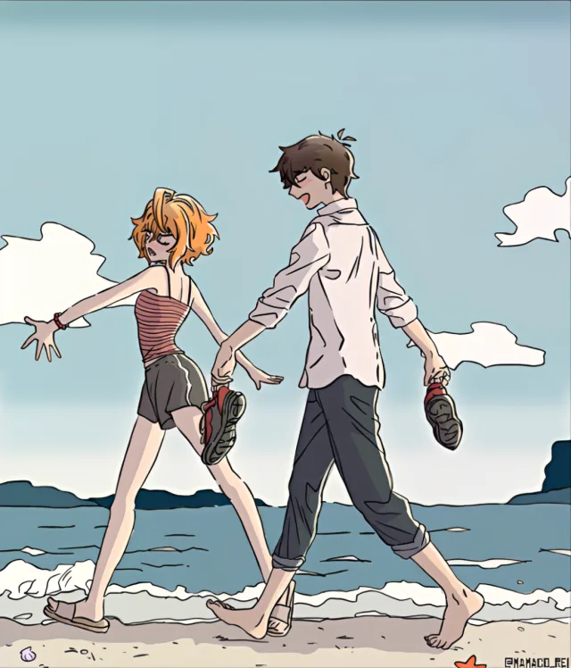 Andando na Praia
