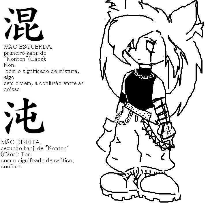 Kanjis na mão da Yüfâ :3 (+ design fixo da Yüfâ V5)