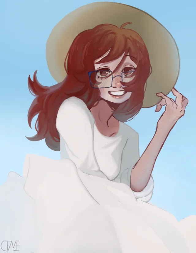 Desenhando o mesmo personagem todo mês / Betty grof Fevereiro