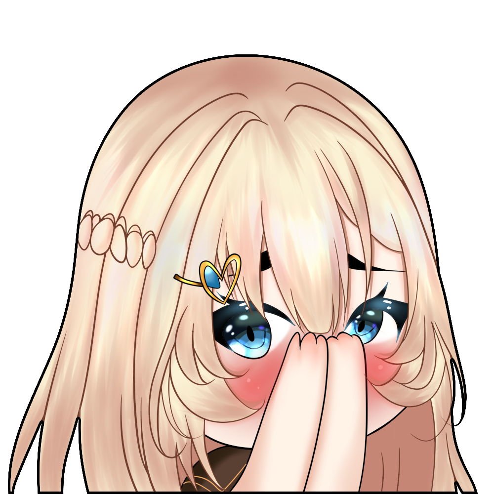 Commissioned emote from vtuber Kirari (Shame)