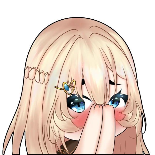 Commissioned emote from vtuber Kirari (Shame)