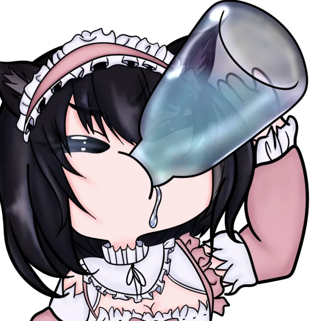 Commissioned emote from vtuber Venus (Drinking Water)