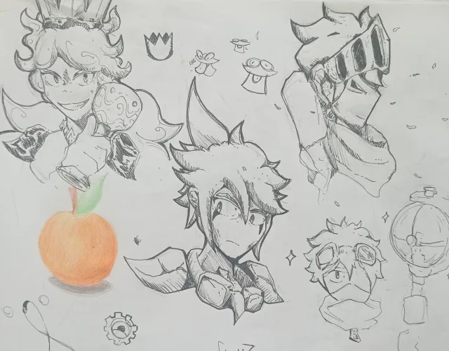 Character ink doodles