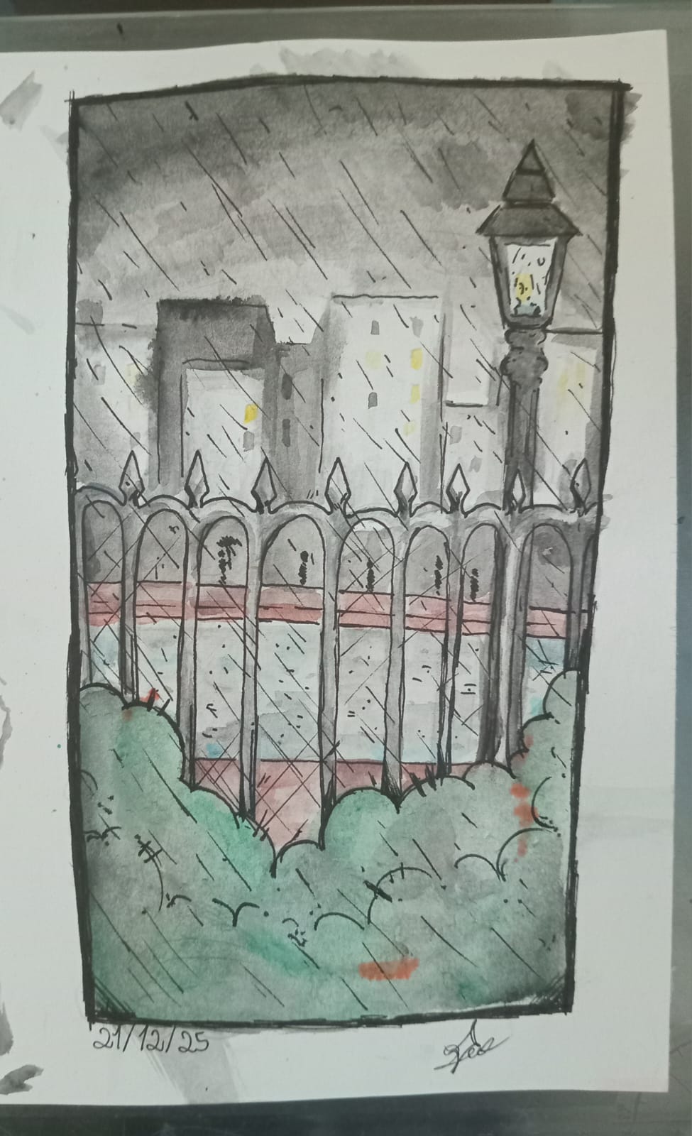 Clima chuvoso (Aquarela)