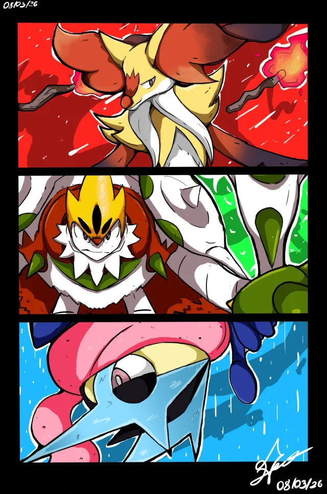 Kalos Starters Mega-Evolutions