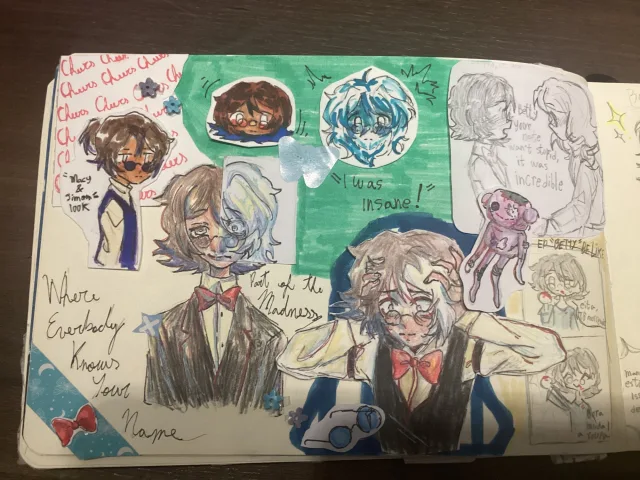 Página aleatória do meu skechbook aeeeeeeee