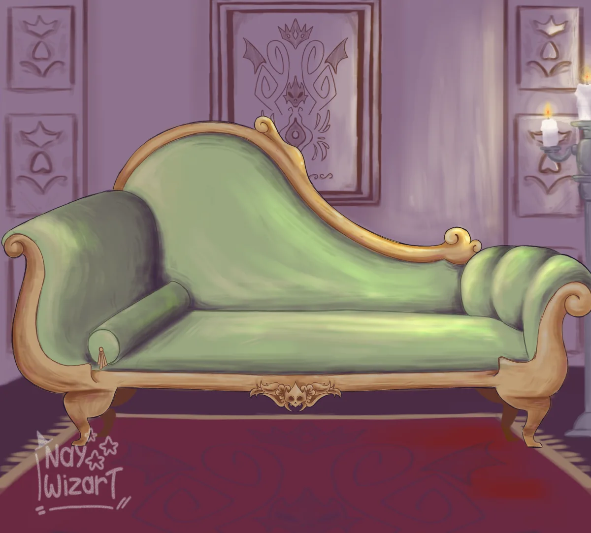 Sofá a luz de velas