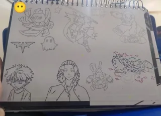 Desenho na capa do caderno