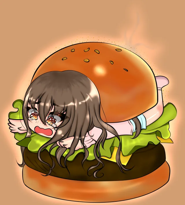 My old OC in a juicy burger.