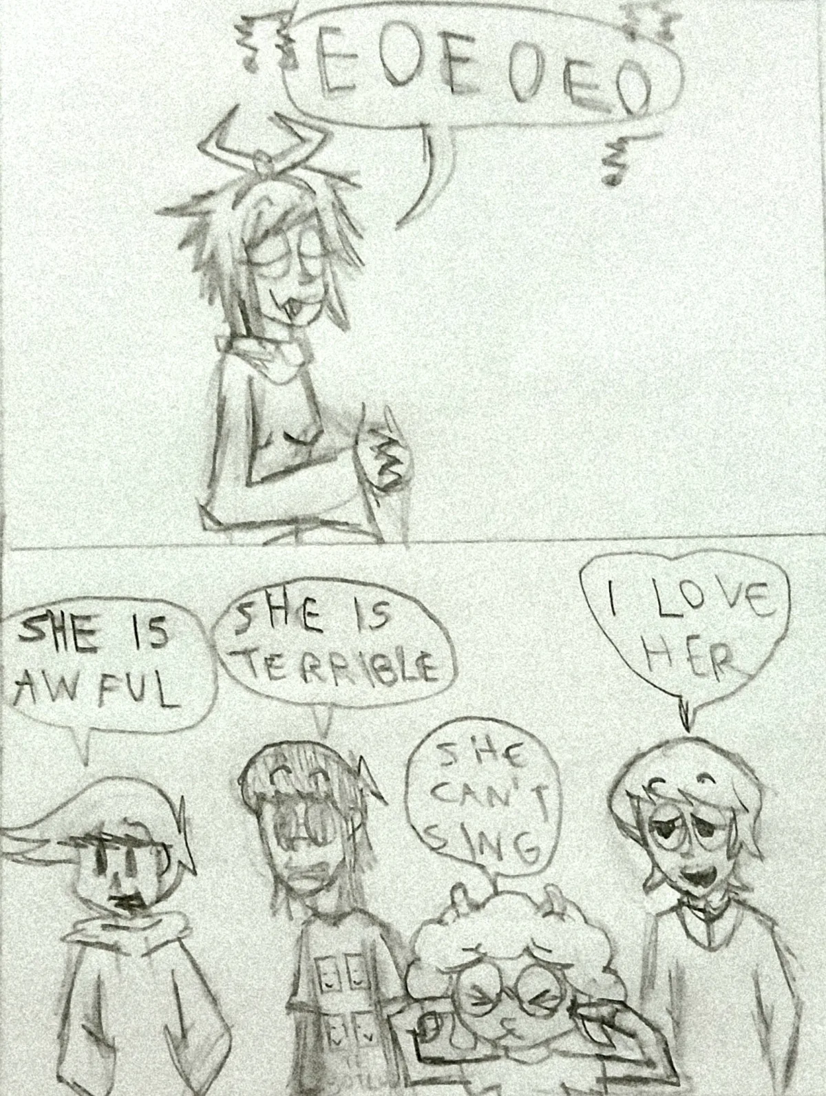 Tirinha que fiz na aula