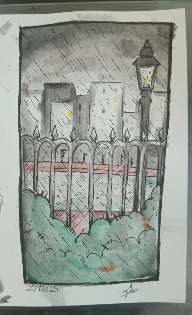 Clima chuvoso (Aquarela)