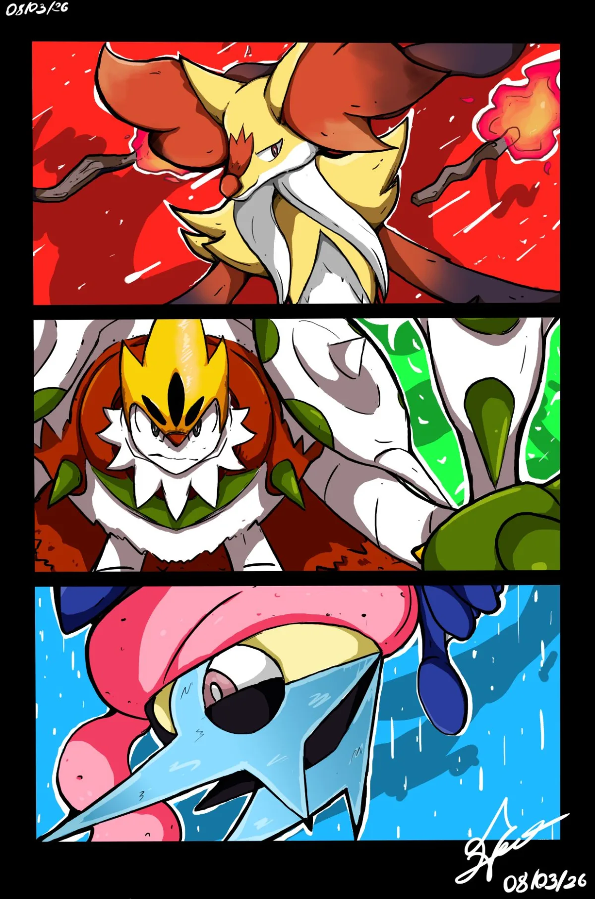 Kalos Starters Mega-Evolutions
